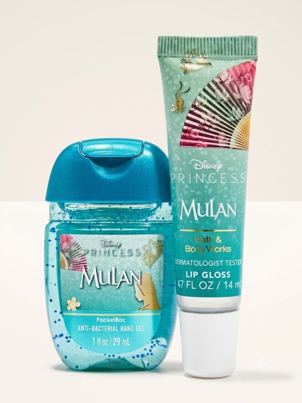 Disney Mulan Bath & Body Works Teal Lip Gloss Duo